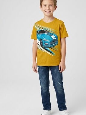 The Children's Place Mustard Yellow Graphic Car Tee